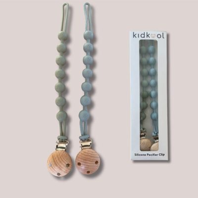 KIDKOOL priponke za dudo modra + zelena