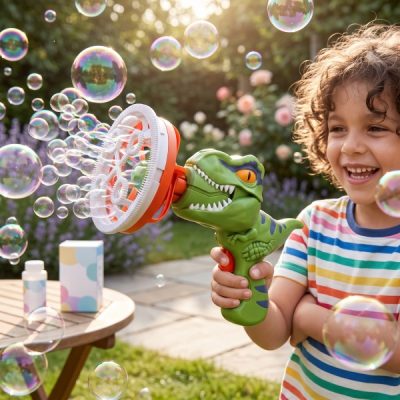 Soffiatore automatico di bolle a forma di dinosauro | ROARPOP